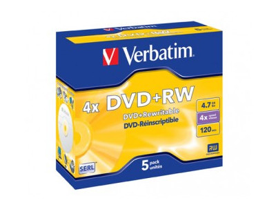 DVD+RW 4.7 Gb 4x Jewelcase 5er