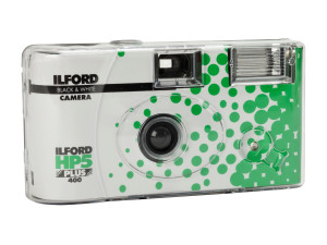 Einwegkamera HP5 SCHWARZ/WEISS 400-27+BLITZ