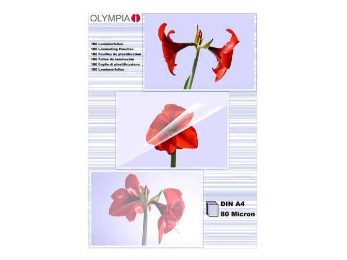 Olympia Laminierfolien DIN A4, 80 mic, VE=100
