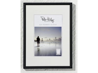 Tibet 40x50 cm schwarz-matt Alurahmen mit weißem