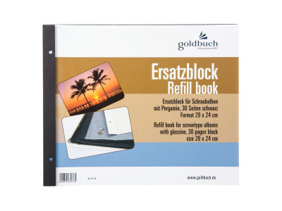 Ersatzblock 29x24 cm schwarz