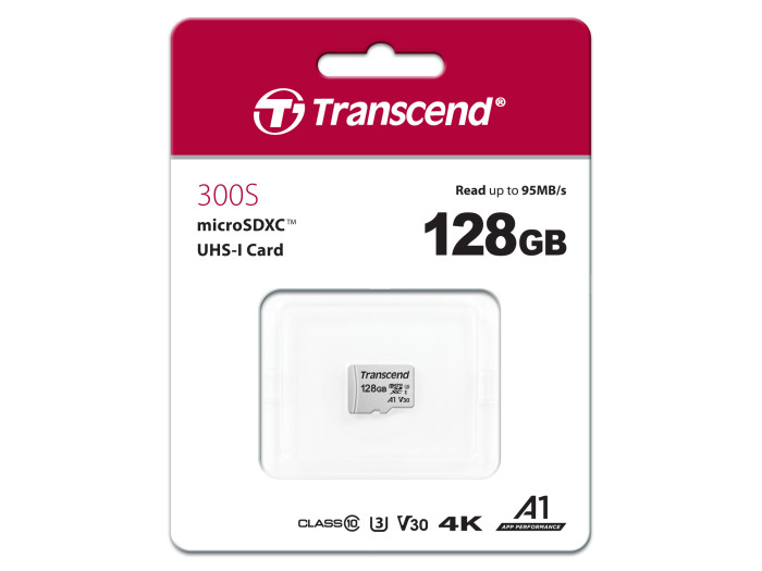 Transcend 128GB microSDXC-Karte 300S UHS-I U3 A1 V30