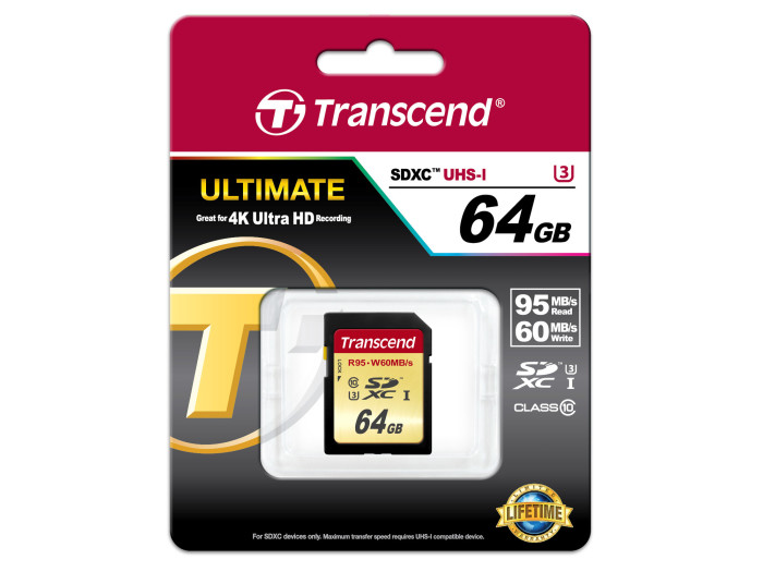 Transcend 64GB SDXC Class10 UHS-1 U3 Transcend 64GB SDXC Class10 UHS-1 U3