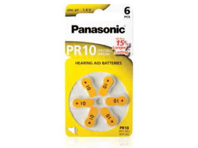 PR10/230 (PR70) 6er Blister Hörgerätebatterie