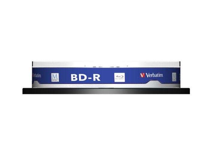 Verbatim M-DISC BD-R 25GB, 10er Cakebox, InkJet, White