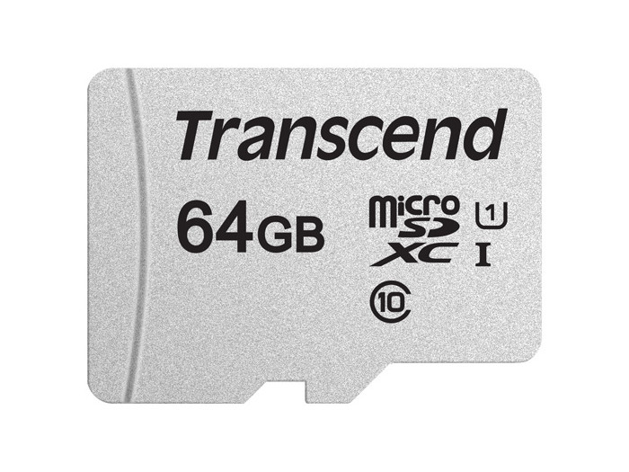 Transcend 64GB microSDXC-Karte 300S-A UHS-I U1 V10