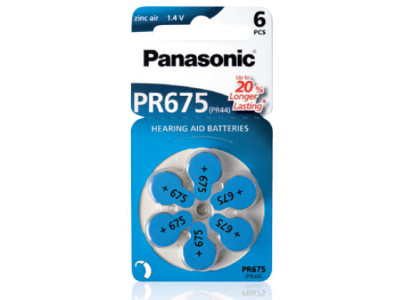 PR675 (PR44) 6er Blister Hörgerätebatterie