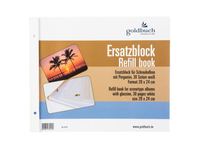 Ersatzblock 29x24cm weiß