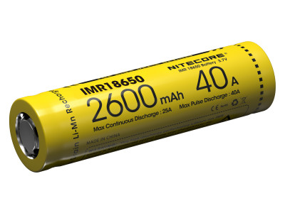 Li-Ion Akku IMR 18650 2er-Pack 3,7V/2600mAh