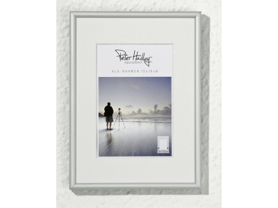 Tibet 15x20 cm silber-matt, Alurahmen mit weißem