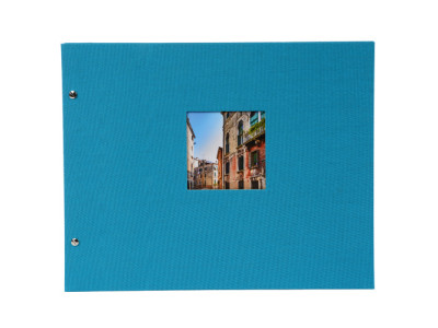 Bella Vista 39x31 cm, türkis mit 40 schwarzen